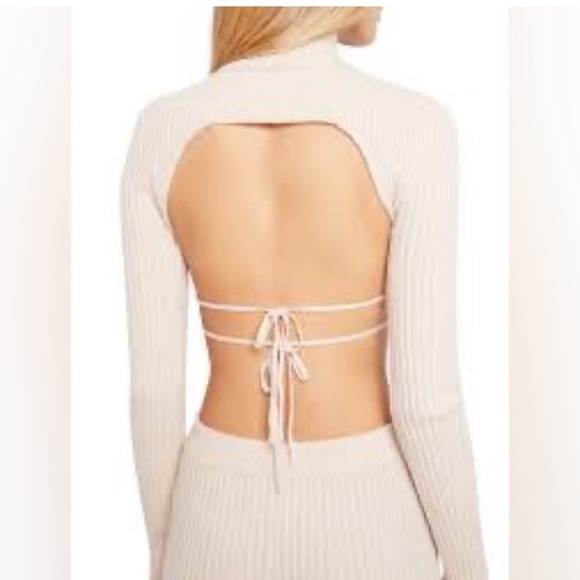 Guizio wool blend open back top - Picture 3 of 7